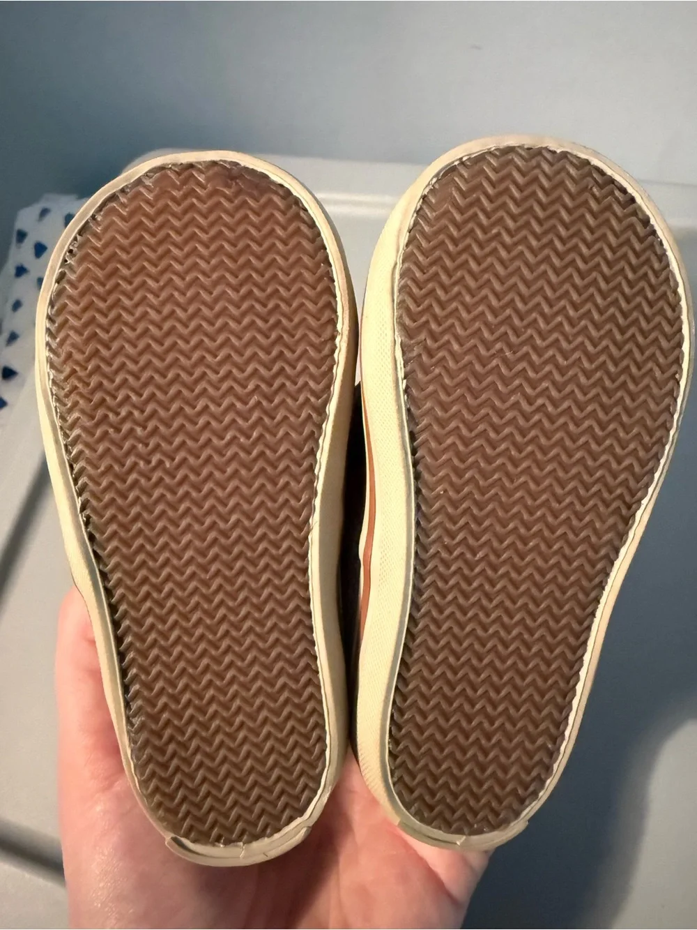 Sperry Brown Leather Baby Boat Shoes with Tan Accents